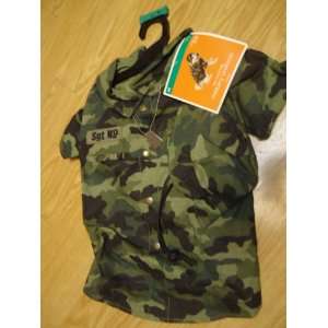  Military Uniform Army Camo Fatigues Dog Costume   M   fits 