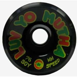 Dregs Luv Yo Mutha 76mm 78a (set of 4) Soy Longboard Wheels Black 
