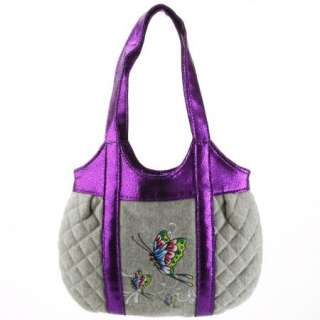 Ed Hardy Girls Allison Quilted Tote   Grey  
