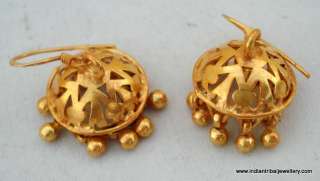 sterling silver gold gilded earrings rajasthan india  