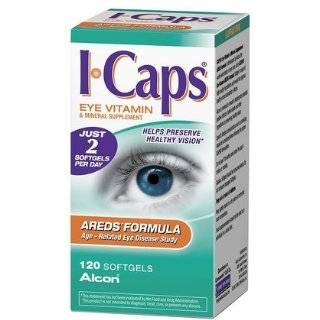 Icaps Areds Formula Eye Vitamin and Mineral Supplement, 120 Softgels,