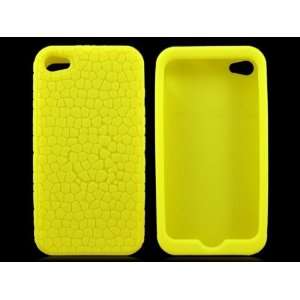  Yellow Stone Soft Silicone Case Cover Skin for iPhone 4 4G 