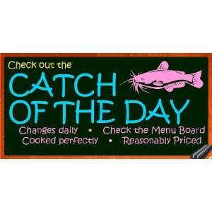   Vinyl Banner   Catch of the Day Check The Menu Board 