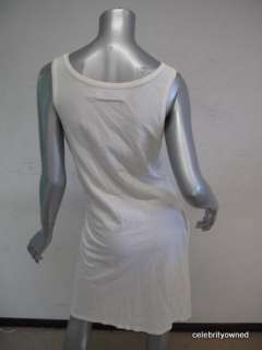 Martin Margiela White Sleeveless Rouched Front Dress L  