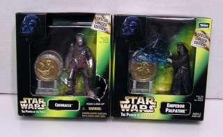 STAR WARS Lot 2 Figures w/ Coins CHEWBACCA EMPEROR  