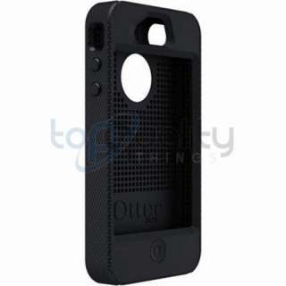New Apple iPhone 4 4S OtterBox Impact Series Case Black Silicone Skin 