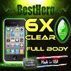   CLEAR FULL BODY Screen Cover Shield Protector iPhone 4 4S 4G
