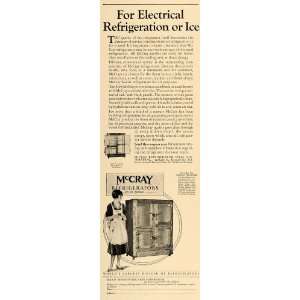  1926 Ad McCray Refrigerator Cabinet Kendallville Ind 