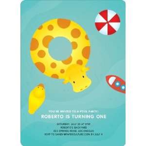  Swimming Pool Themed Birthday Party Invitations: Health 
