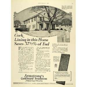  1927 Ad Armstrong Corkboard Home Insulation Pittsburgh 