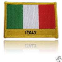 Italy Embroidered Flag patch  Iron on or Sew  