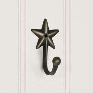  Solid Brass Simple Star Hook   Antique Brass: Home 