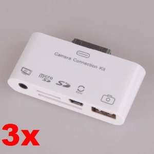   (3x) 5 In 1 USB Camera Connection Kit SD/TF Card Slot For IPAD/IPAD2