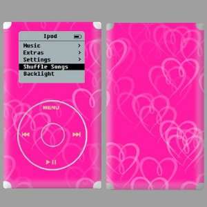 IPOD 4G Hot Pink Hearts Skin 03017