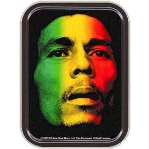   Bob Marley Small Stash Tin   Jamaican Colors Head Shot Electronics