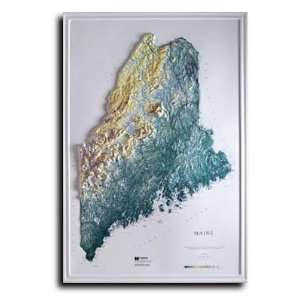  Maine Topographic Relief Map Toys & Games