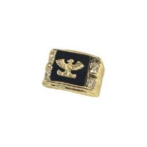  Eagle Ring 18kt Gold EP Size 9 14 Lifetime Guarantee M34 (10) Jewelry