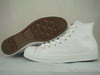   STAR HI LEATHER WHITE MONO CLASSIC CHUCK TAYLOR MENS ALL SIZES  