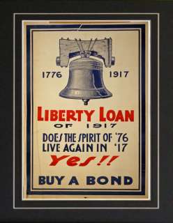 WWI War Bond Liberty Bell 1917 Advertisement Ad Poster  