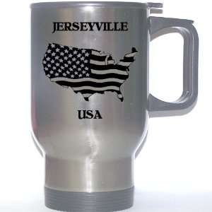  US Flag   Jerseyville, Illinois (IL) Stainless Steel Mug 