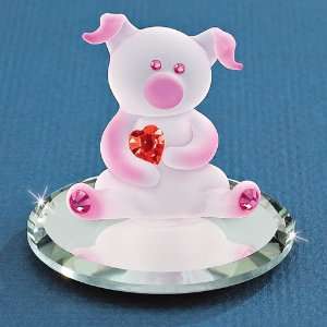  Loveable Pig Glass Figurine Jewelry