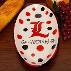  NCAA Louisville Cardinals Ceramic Oval Platter: Sports 