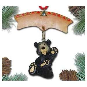   Personalized Bear Christmas Ornament   Tiny Toes Bear