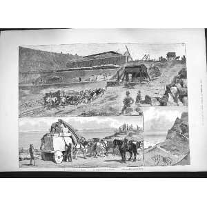  1884 CONVICTS WORKING QUARRIES ISLE PORTLAND PRISON