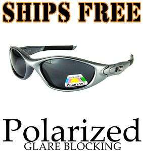 Sport Sun Glasses Gray Frame Polarized Lenses Baseball Fishing 