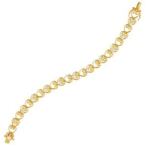  Linked Hearts Diamond Bracelet Jewelry