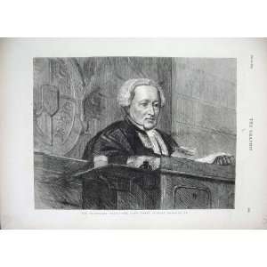   1874 Tichborne Trial Lord Chief Justice Court Room Art