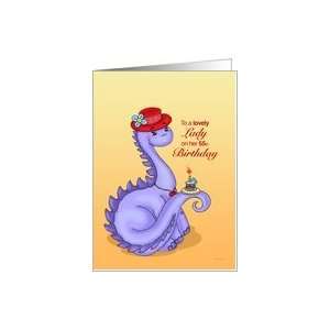  Lil Miss Red Hat   Ladies 55th Birthday Card Card: Toys 