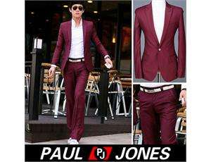 Mens Stylish COOL Fit Button Suit Luxury Dress NEW  