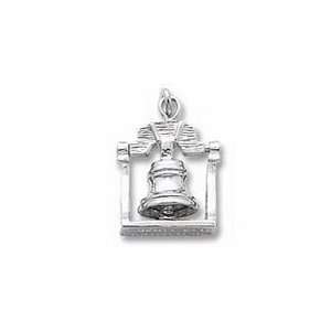 Liberty Bell Charm   Sterling Silver