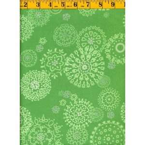  Quilting Fabric Green Delilah Wheels: Arts, Crafts 