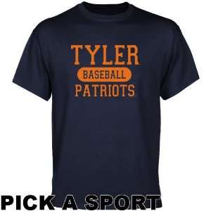Texas Tyler Patriots Navy Blue Custom Sport T shirt  