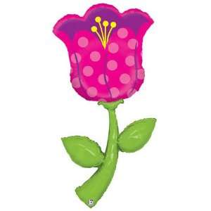  Pretty Purple Pink Tulip Flower 60 Mylar Balloon Health 