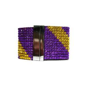   and Small Purple and Yellow Sequin Stud Bracelet Sophy Jewelry