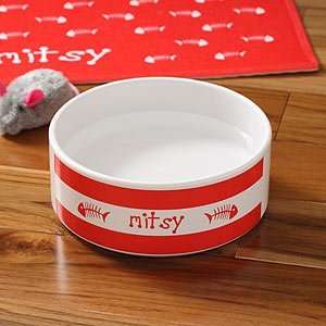   : Personalized Ceramic Pet Bowls   Kitty Kitchen Small: Pet Supplies