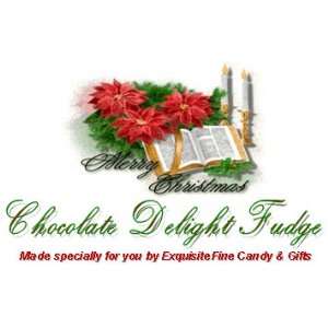 Custom Labeled Gift Fancy Merry Christmas Chocolate Delight Fudge