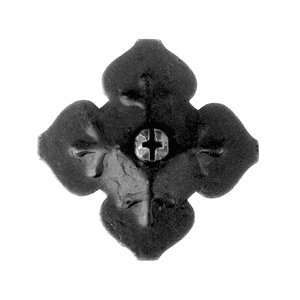   Manufacturing RMDBP Black 1 1/2 Wide Clover Cabinet Knob Backplate