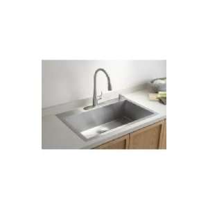 Kohler Large single kitchen sink with Four hole faucet drilling K 3821 