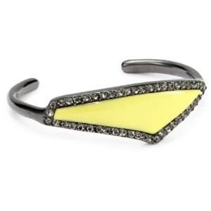    Paige Novick Citron Triangles Pave Detail Cuff Bracelet Jewelry