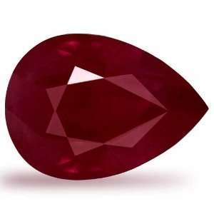 3.21 Carat Loose Ruby Pear Cut Jewelry