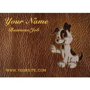  Leather Look Dog Business Card Templates: Office Products