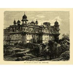   Sal Bhurtpore India Architecture Fortress   Original Wood Engraving