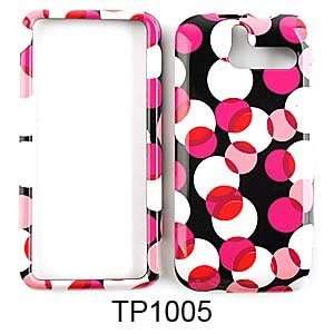  CELL PHONE CASE COVER FOR HTC ARRIVE 7 PRO PINK POLKA DOTS 