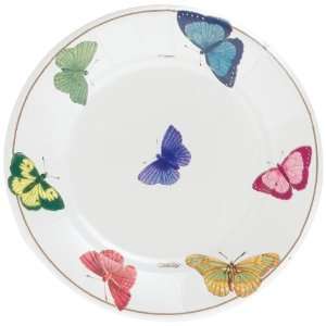 Caspari Papillon Set of 8 Paper Salad Plates, Pearl:  