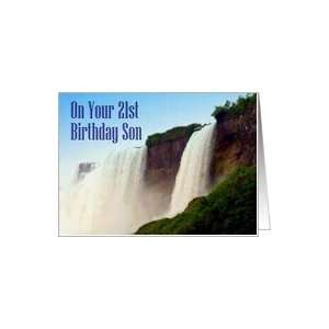    Birthday ~ Son ~ 21st ~ Niagara Falls Canada Card: Toys & Games