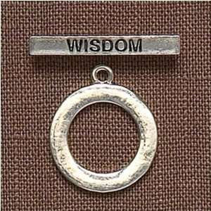 Blue Moon Reflections Metal Toggle Clasps Circle Wisdom Antique Silver 